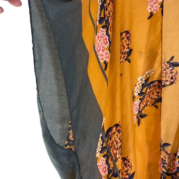 Woven Heart Boho Kimono Duster Floral Tassel Cover-Up, Coastal Layers, Size M - Picture 6 of 10